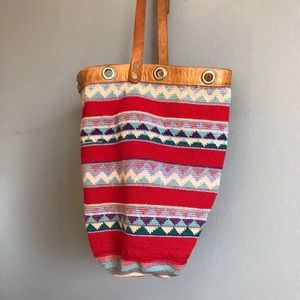 Boho Chic Woven Leather Shoulder Bag